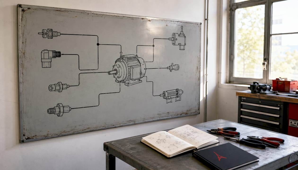 Tableau récapitulatif des capteurs et actionneurs du moteur