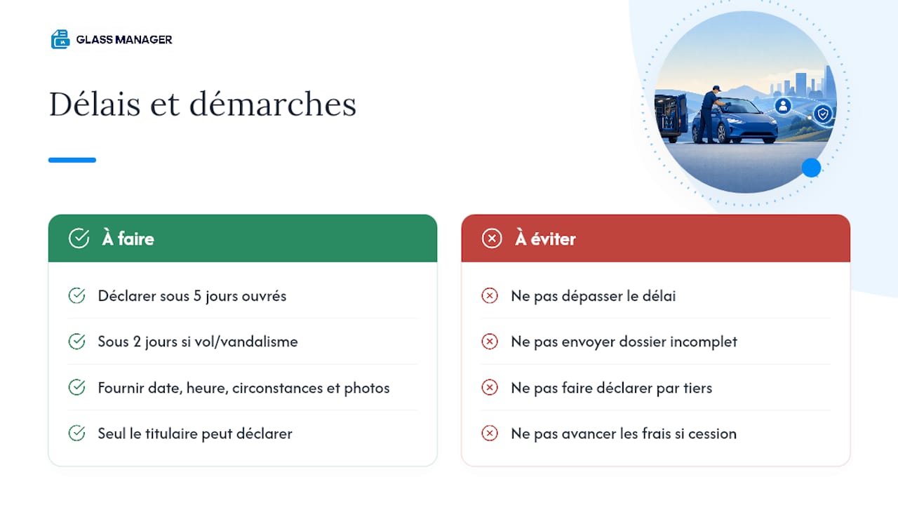 Quel délai respecter pour déclarer un bris de glace ? — overview diagram