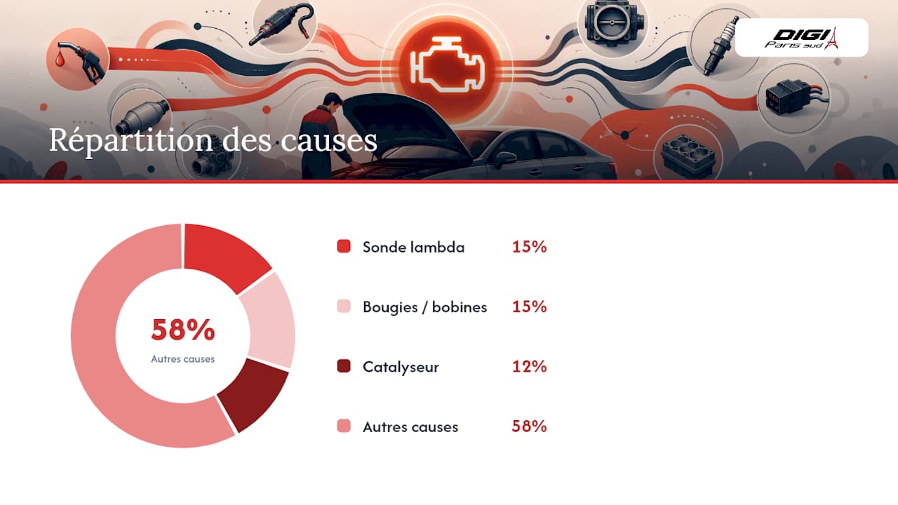 Quelles sont les causes les plus fréquentes du voyant moteur ? — overview diagram