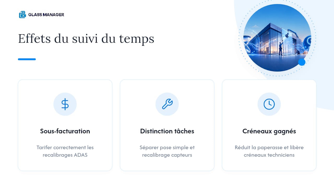 Schéma illustrant les avantages du suivi du temps de pose sur la rentabilité