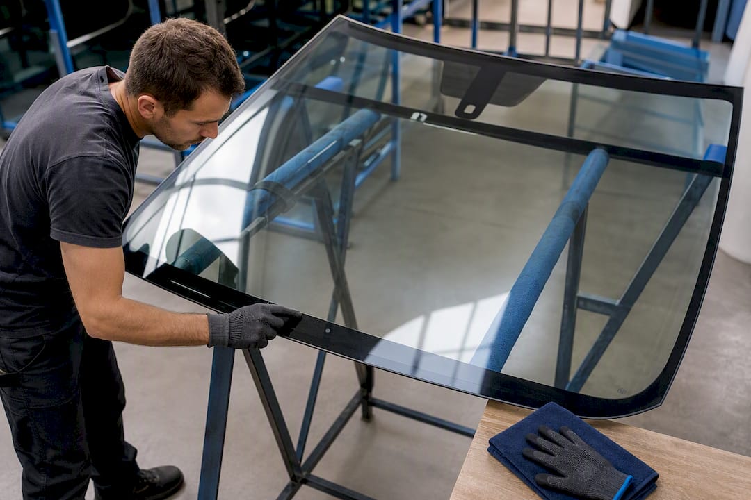 Inspection visuelle d’un vitrage en stock