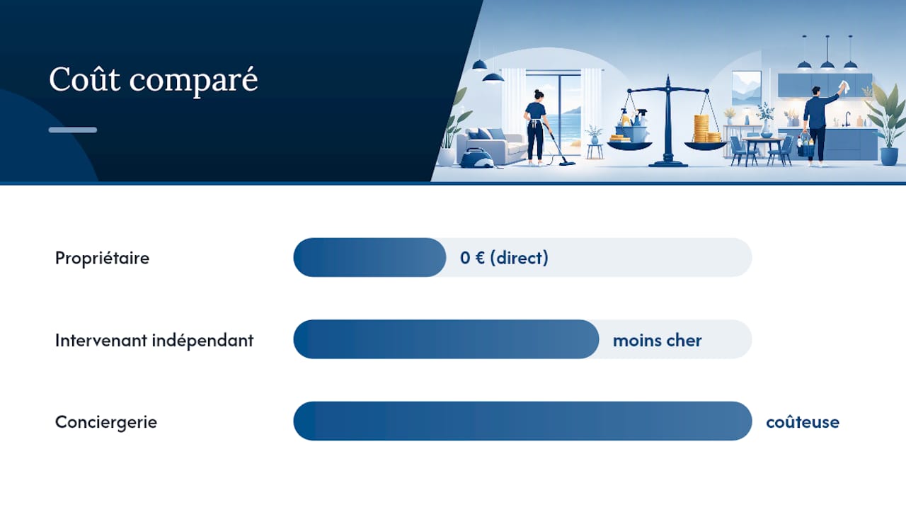 Faut-il une conciergerie, un indépendant ou le faire soi-même ? — overview diagram