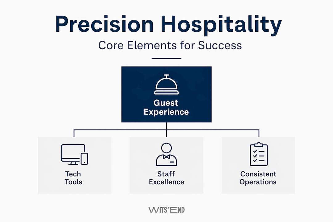 Hierarchy infographic core elements of precision hospitality