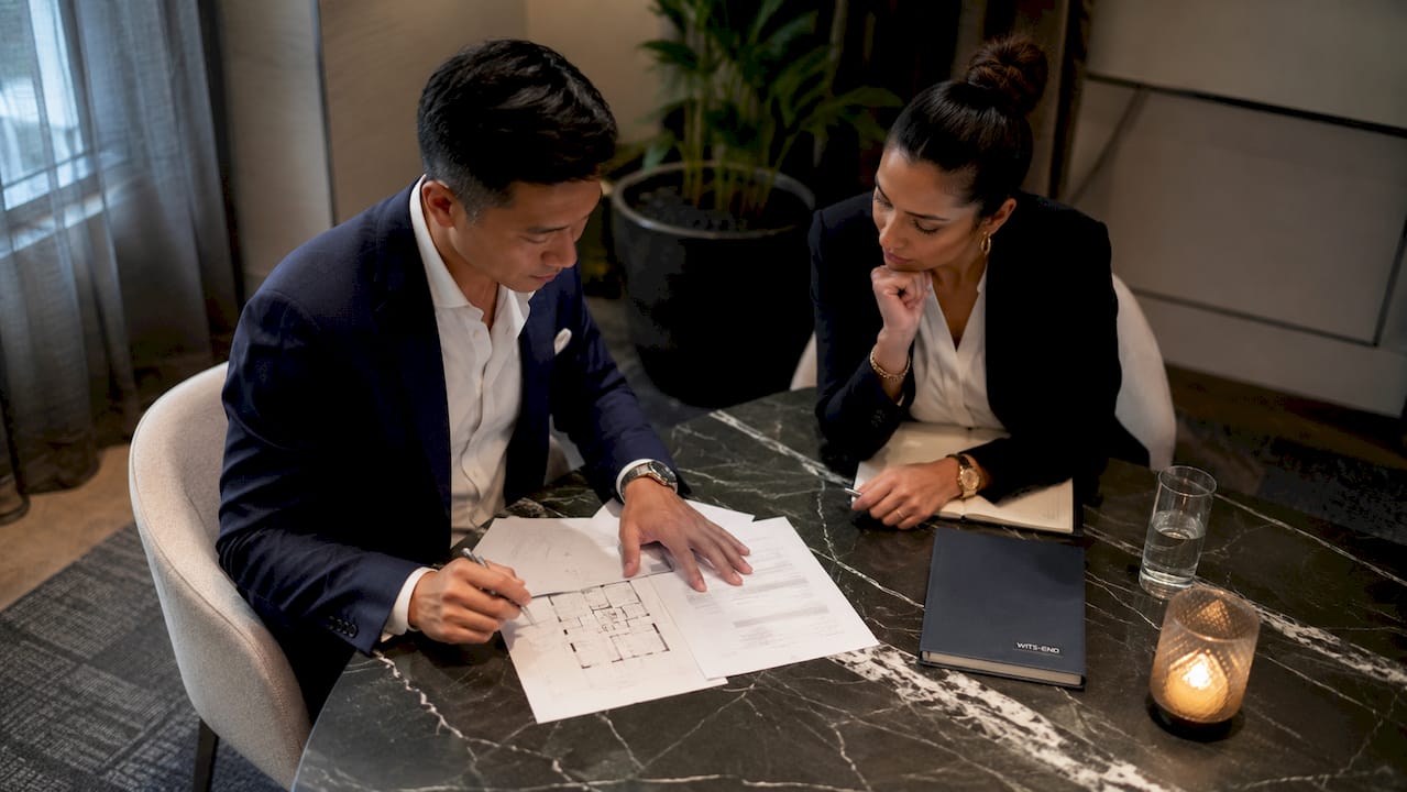 Hospitality managers planning concept development