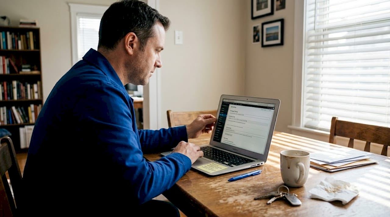 Business owner updating website title tag