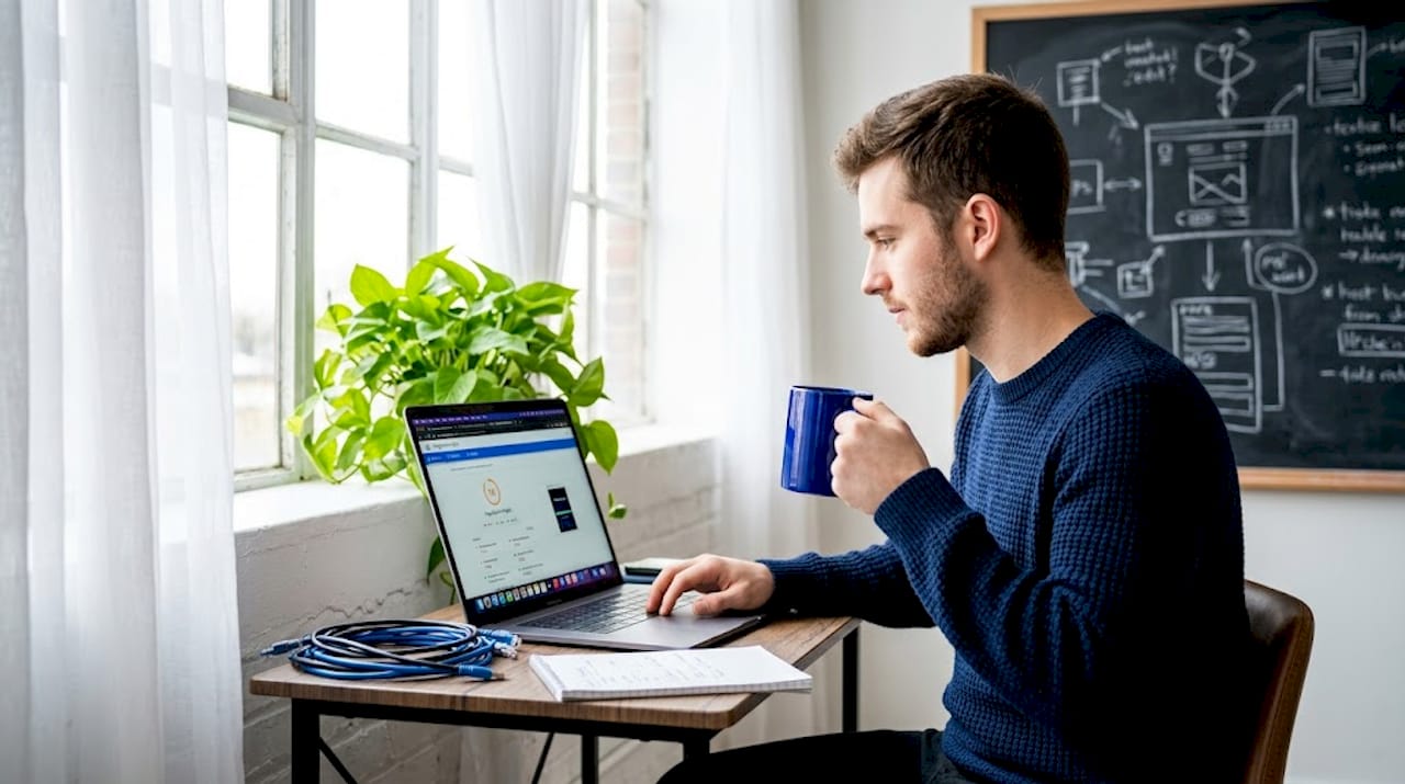 Developer optimizes mobile site speed at home