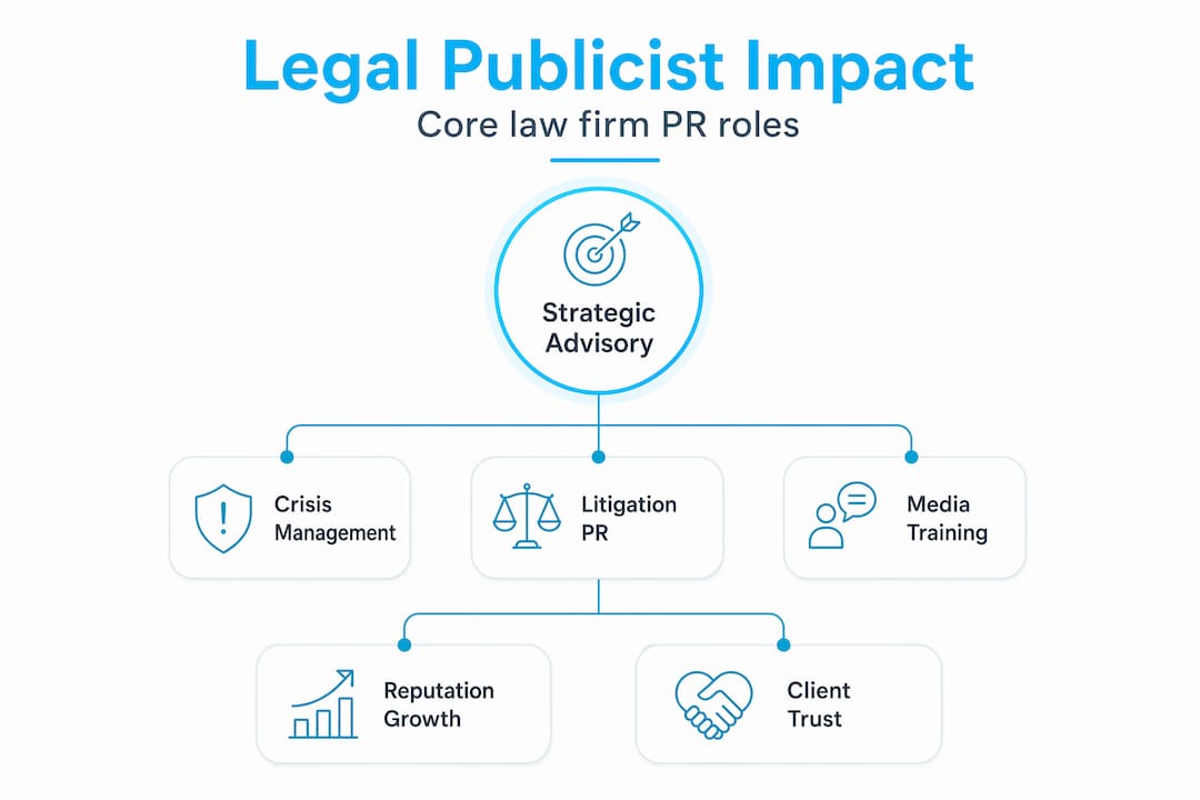 Infographic of publicist roles for law firms