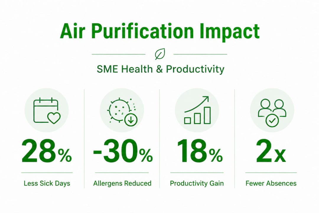Infographic shows air purification benefits for SMEs