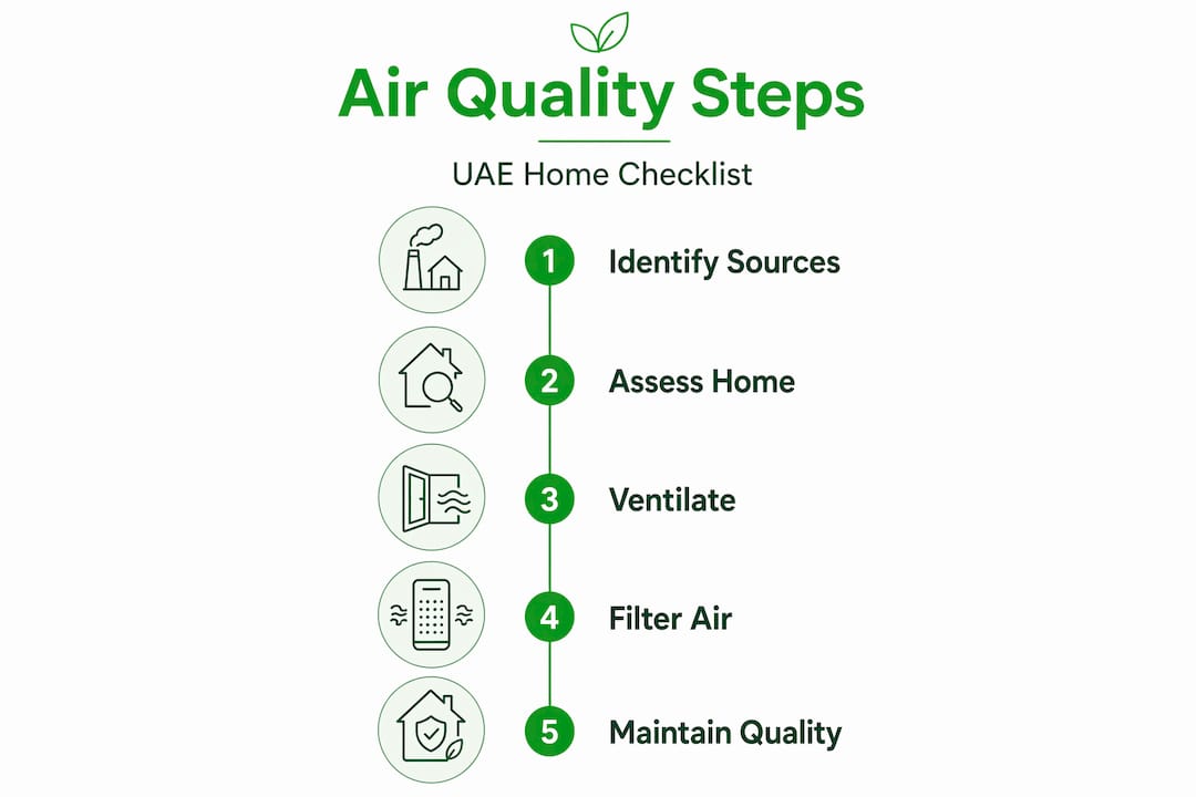 Infographic five steps to improve indoor air quality