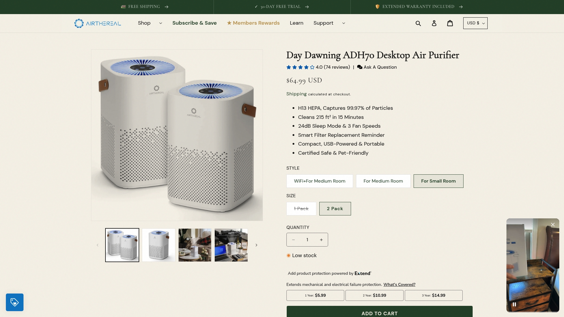 https://airthereal.com/products/adh70-air-purifier