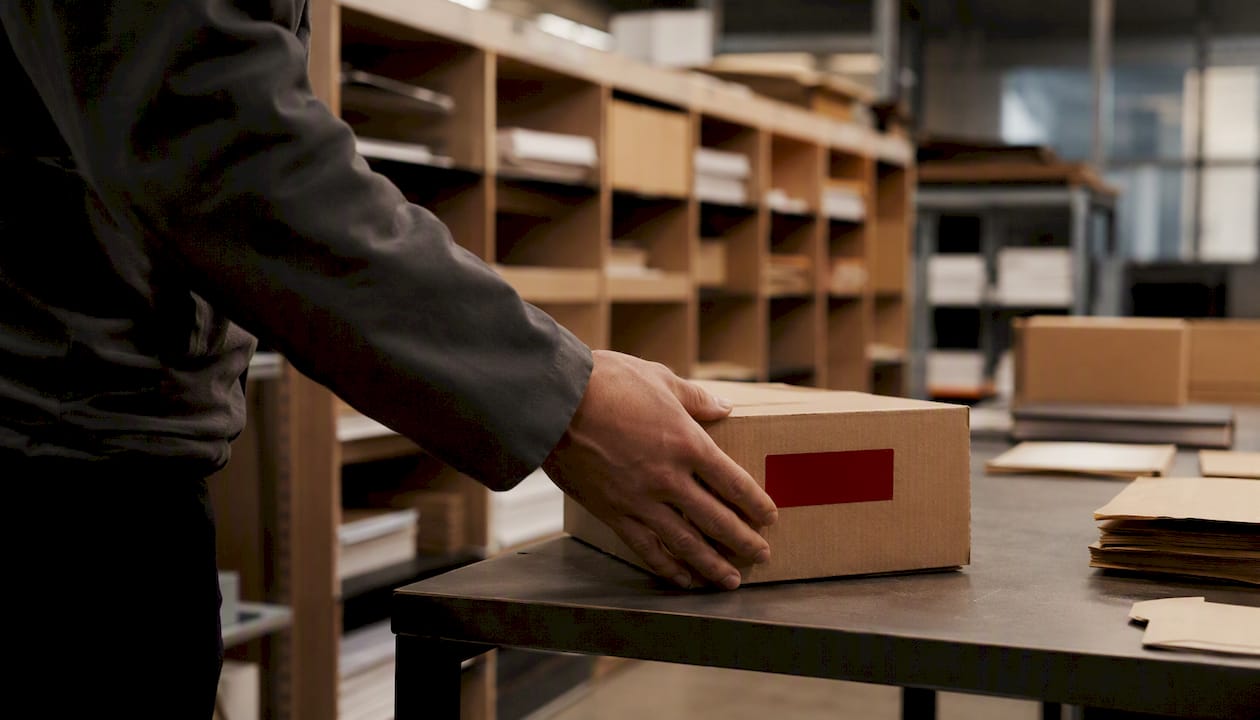 Courier handling priority labeled parcel