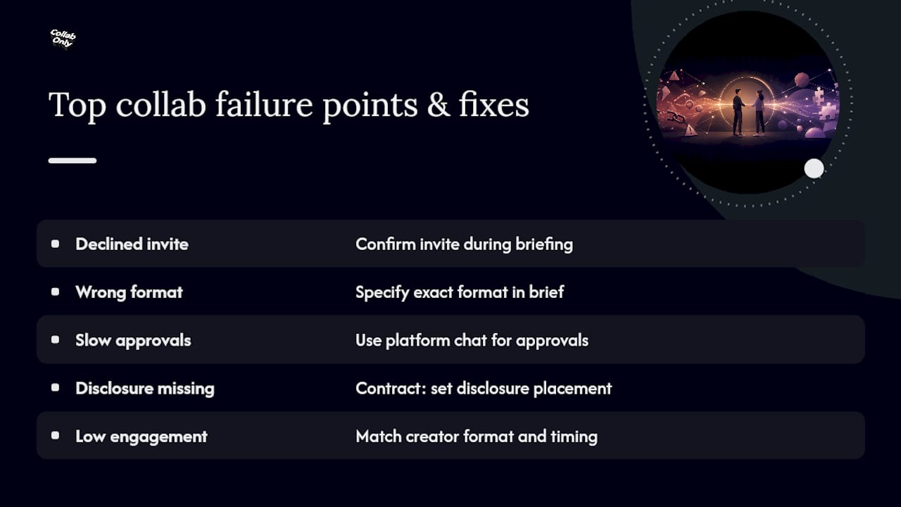 Common Challenges When Running Instagram Collab Posts — overview diagram