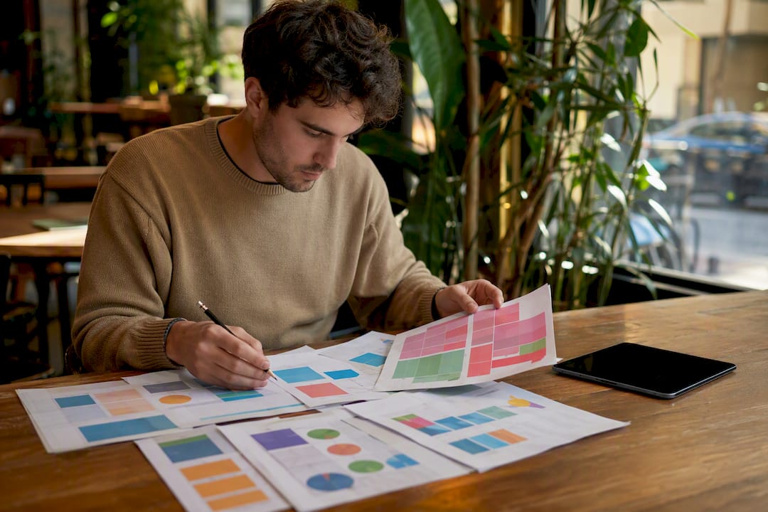 Analyst arranging test cell data for incrementality testing