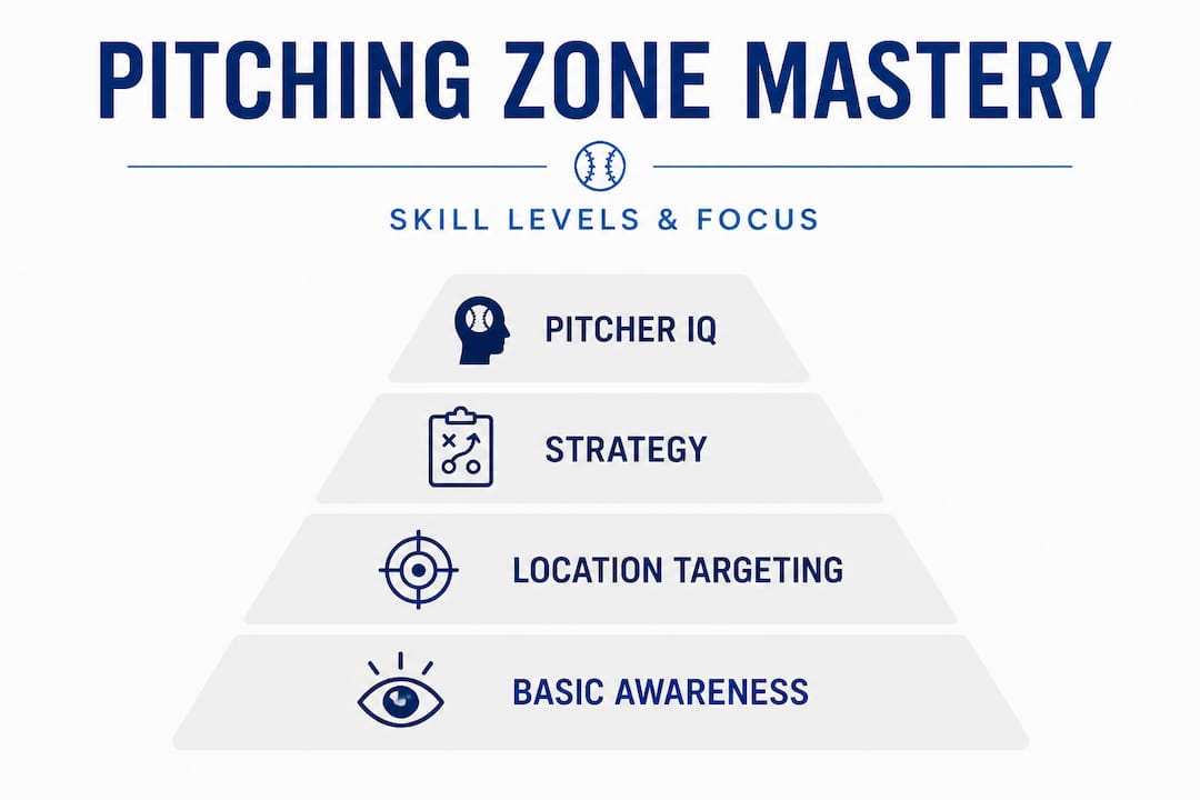 Infographic showing pitching zone skill hierarchy