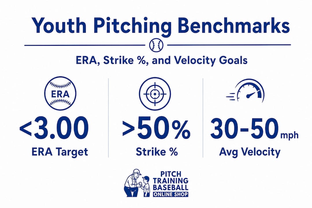 Infographic summarizes ERA, strike percent, and velocity benchmarks