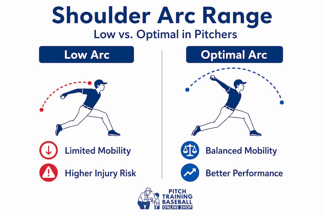 Infographic comparing low and optimal shoulder mobility