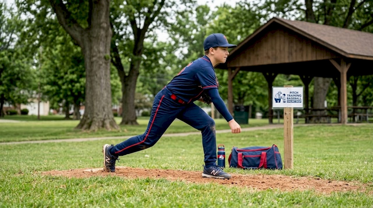 Young pitcher showing lower body strength