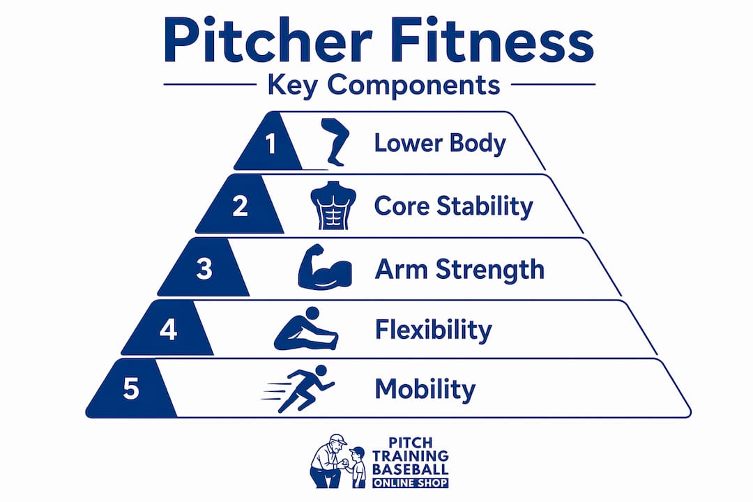 Infographic ranking pitcher fitness components