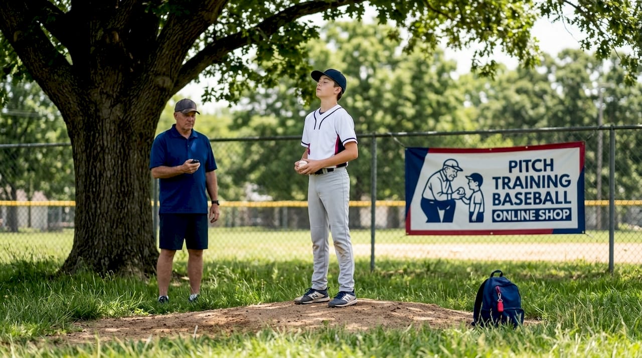 Young pitcher practicing calm breathing in bullpen