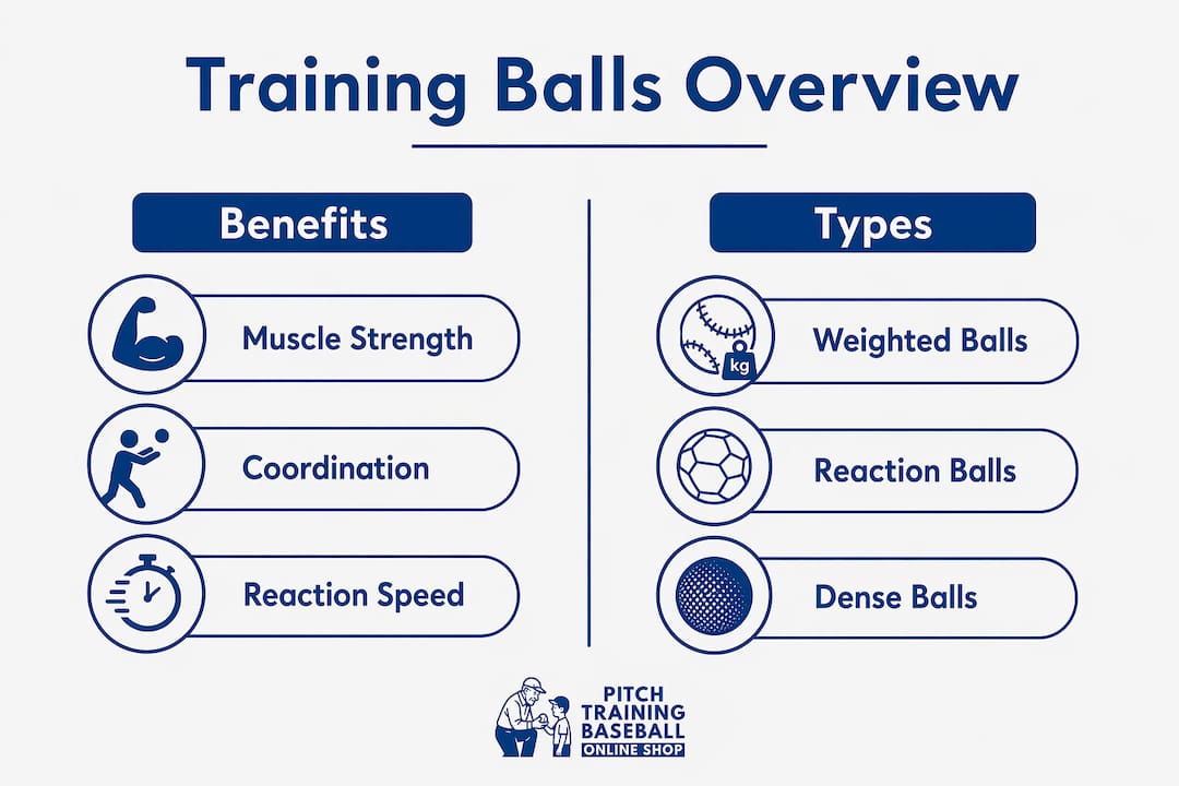 Infographic comparing training ball benefits and types