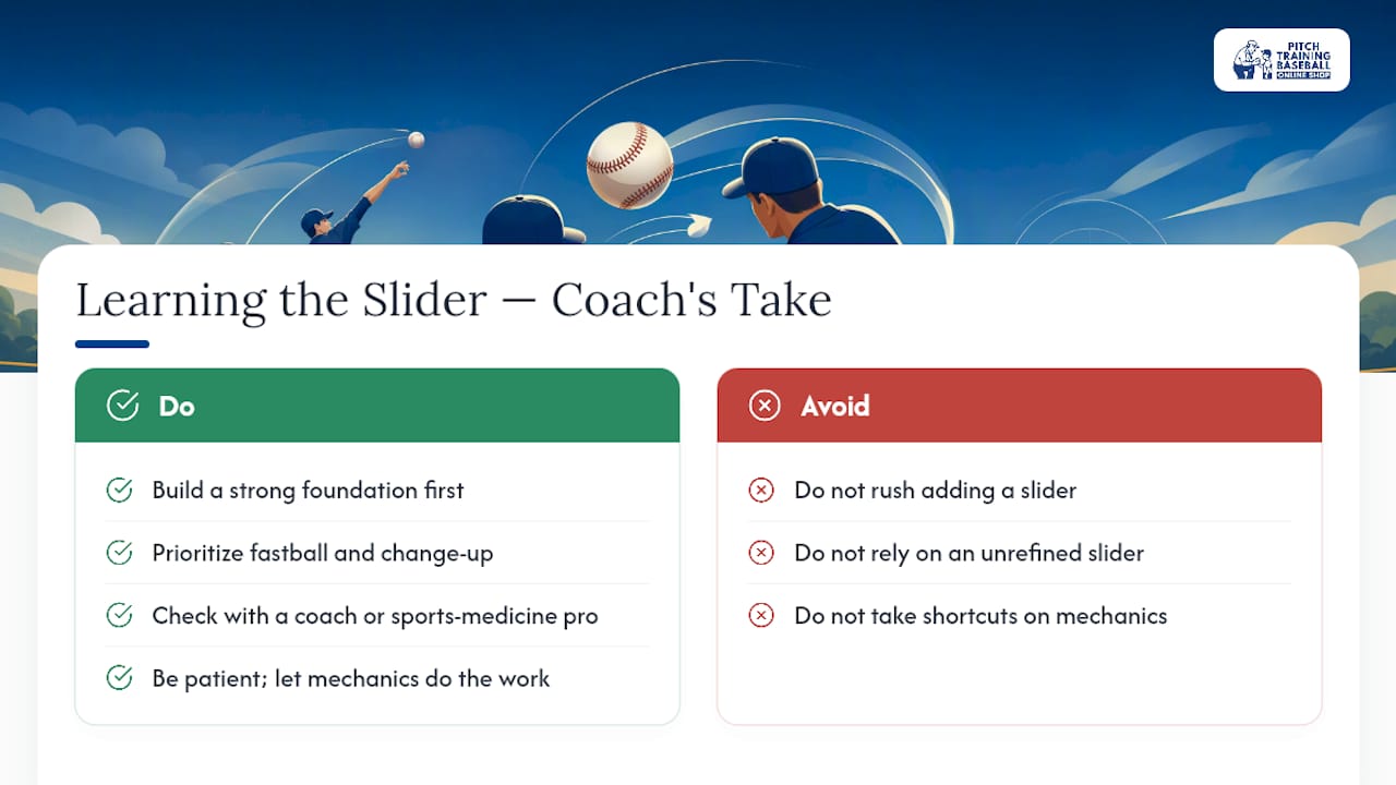 A Coach's Take on Learning the Slider the Right Way — overview diagram