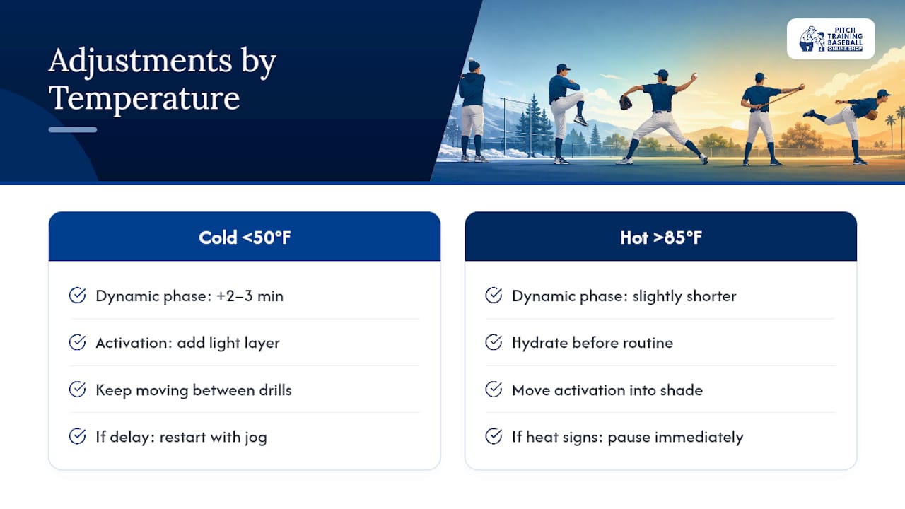 Adjusting the Routine for Cold or Hot Weather — overview diagram