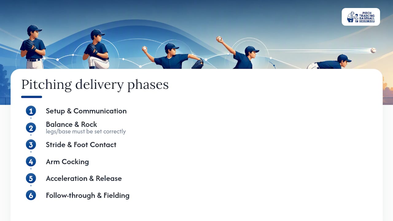 Six phases of youth pitching mechanics