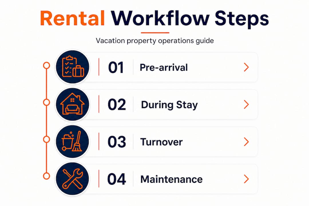 Rental property workflow steps visual guide