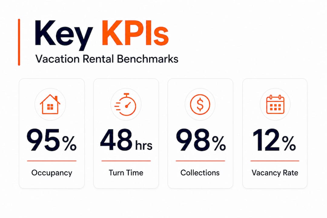 Infographic displaying key property management KPIs