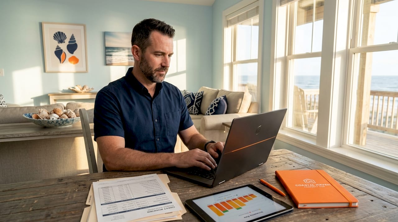 Property manager tracking revenue dashboard