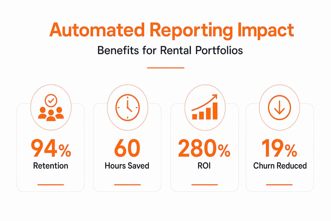 Infographic highlighting key rental automation statistics