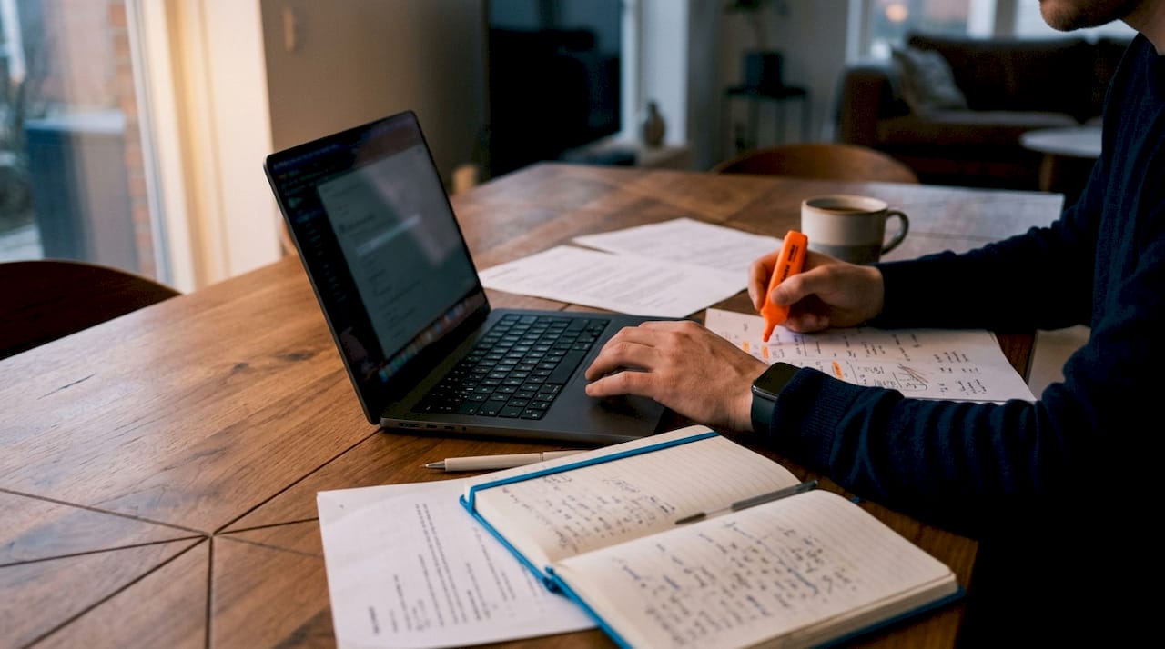 Hands comparing spreadsheets and SaaS tools