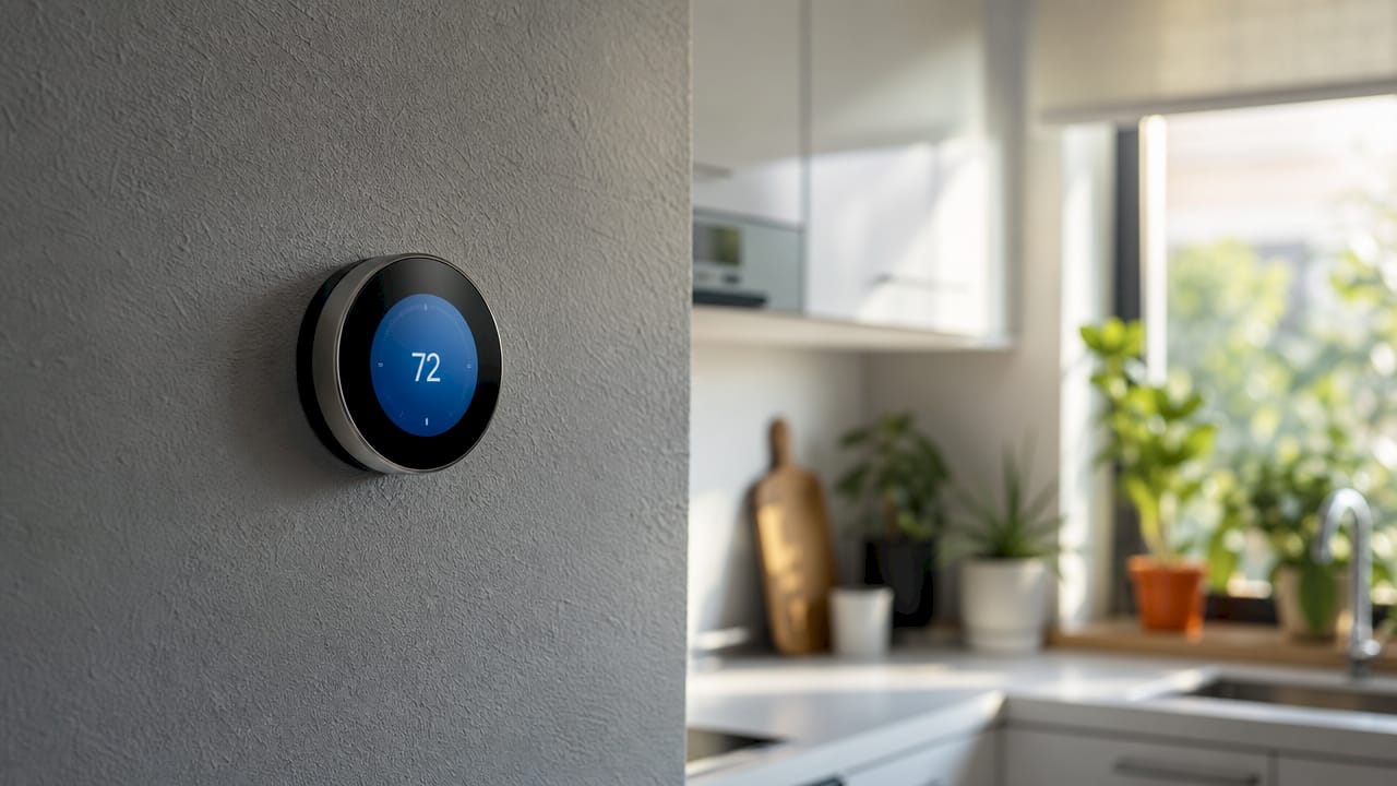Smart thermostat and leak detector in rental property