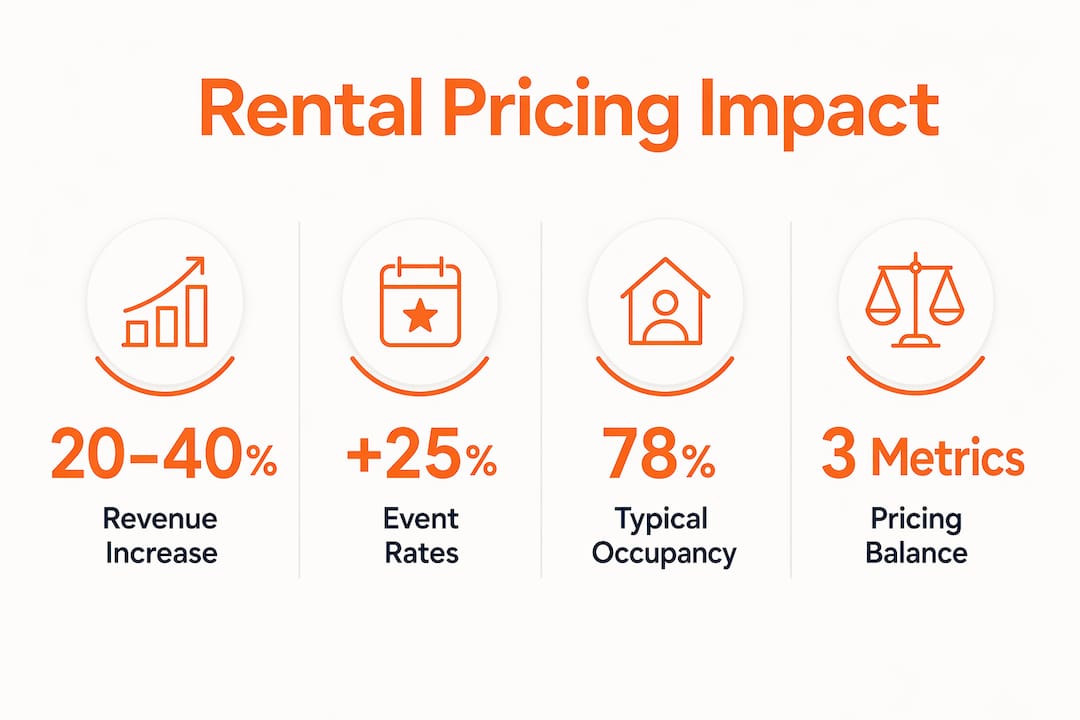 Infographic with key rental pricing statistics
