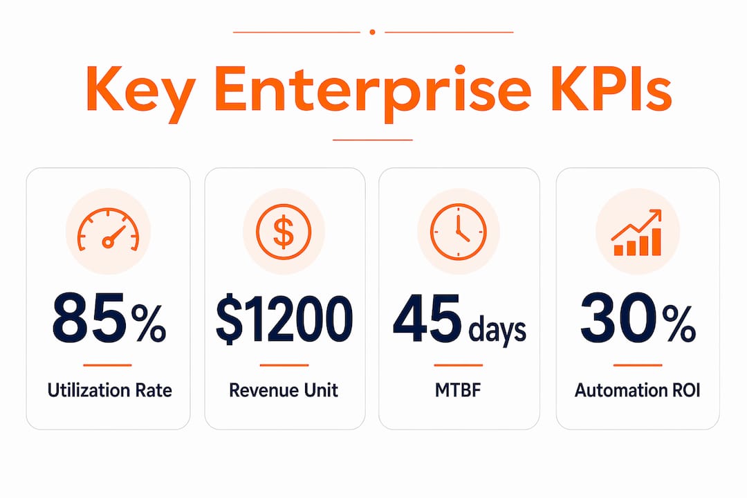 Infographic displaying key enterprise rental KPIs