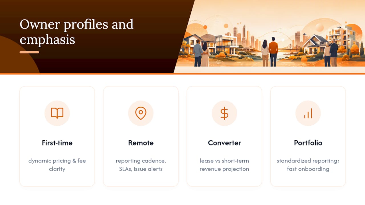 Four owner profiles and proposal priorities