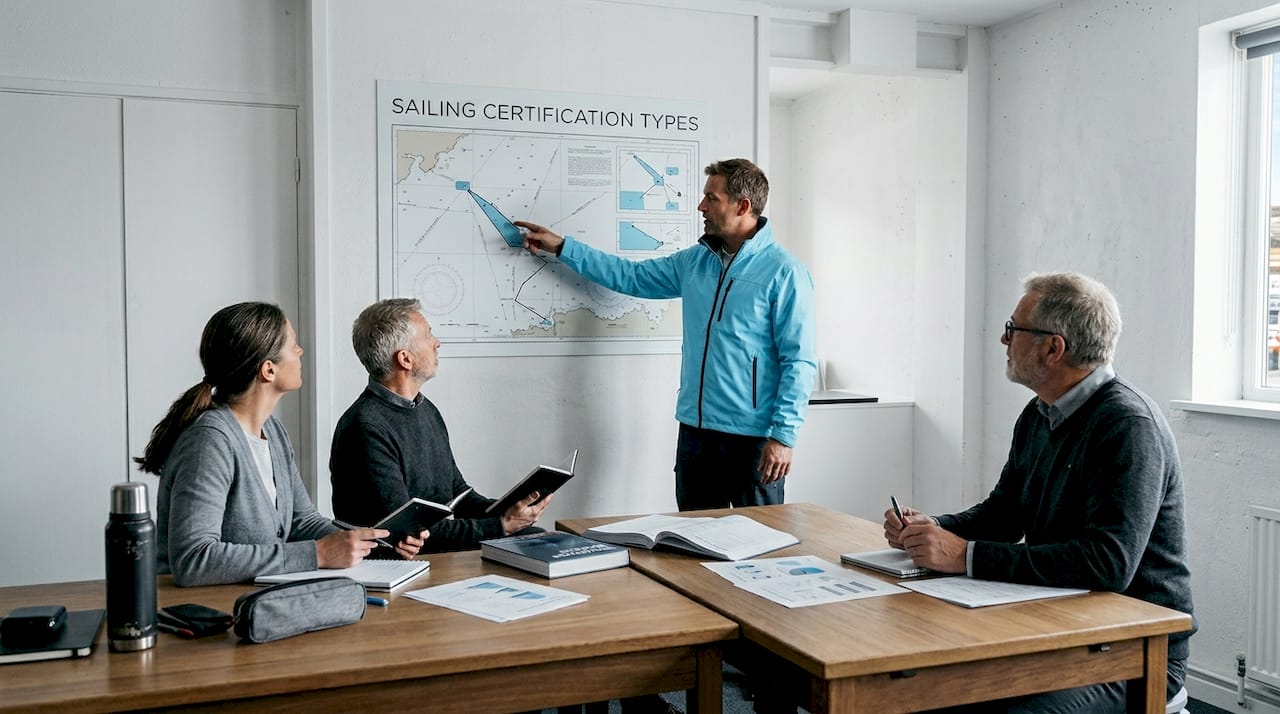 Classroom sailing chart certification lesson
