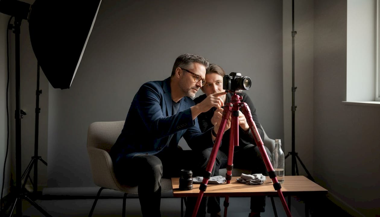 Professional reviews headshots with studio photographer