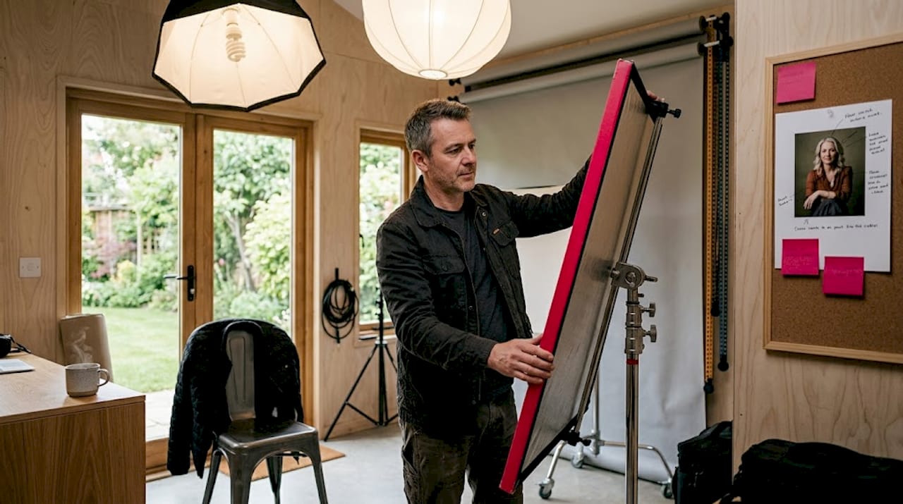 Portrait session in casual local studio