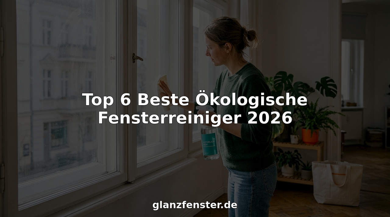 Eine typische Alltagsszene: Die Fenster in der Wohnung werden umweltfreundlich geputzt – ganz ohne chemische Reinigungsmittel, dafür mit nachhaltigen Hausmitteln.