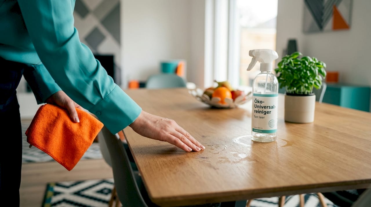 Nach der Reinigung mit Alkohol sollte die Holzoberfläche sorgfältig mit den Händen auf mögliche Schäden oder Veränderungen überprüft werden.