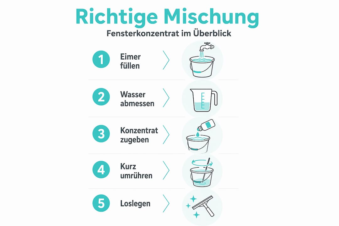 So mischen Sie Fensterreiniger: Fünf einfache Schritte in der Übersicht