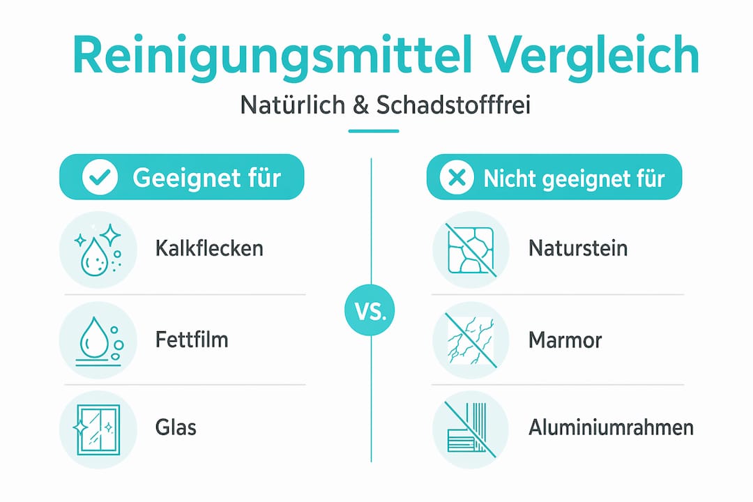 Übersicht: Natürliche Putzmittel und ihre Einsatzmöglichkeiten