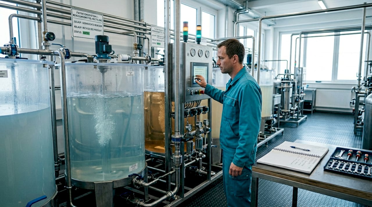 Wie industrielle Reinigungsmittel in unserem Betrieb wiederaufbereitet und dem Produktionskreislauf zurückgeführt werden