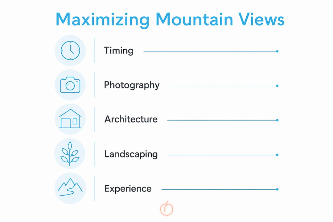 Infographic with steps to maximize mountain views