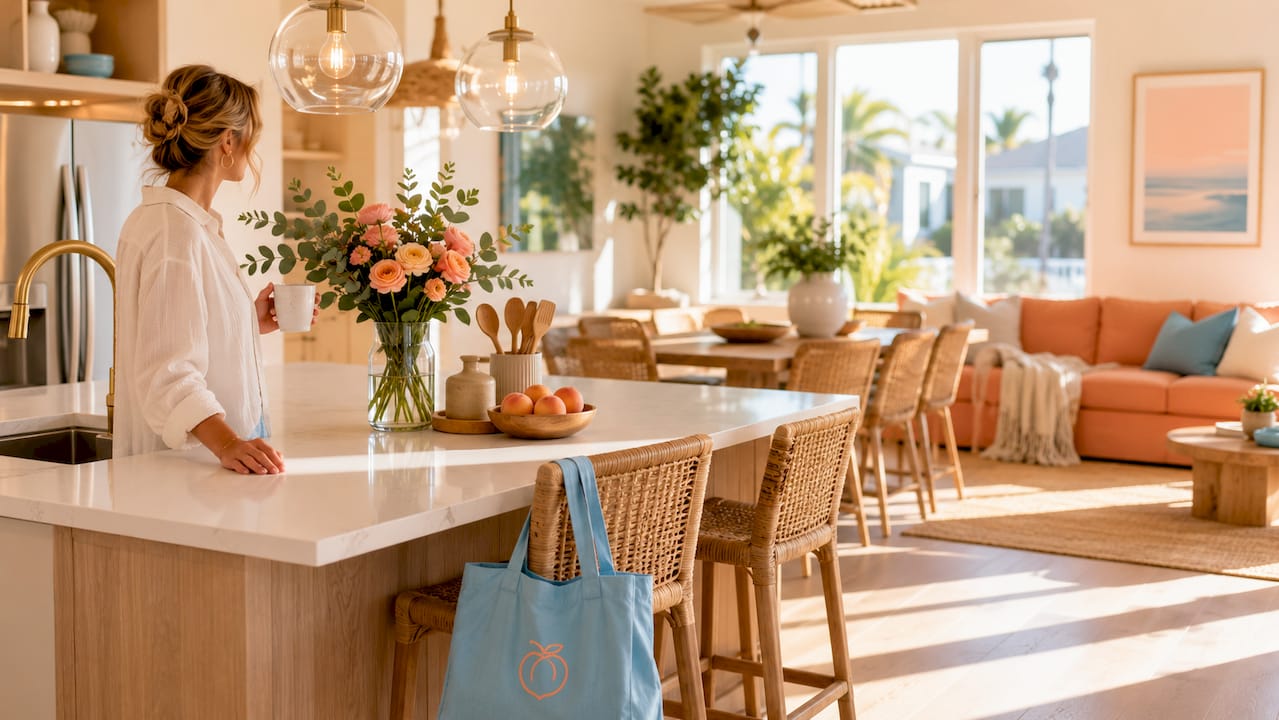 Airbnb large kitchen and living area for groups