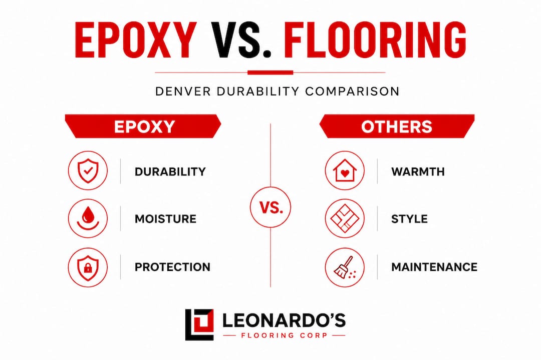 Infographic comparing epoxy and other flooring