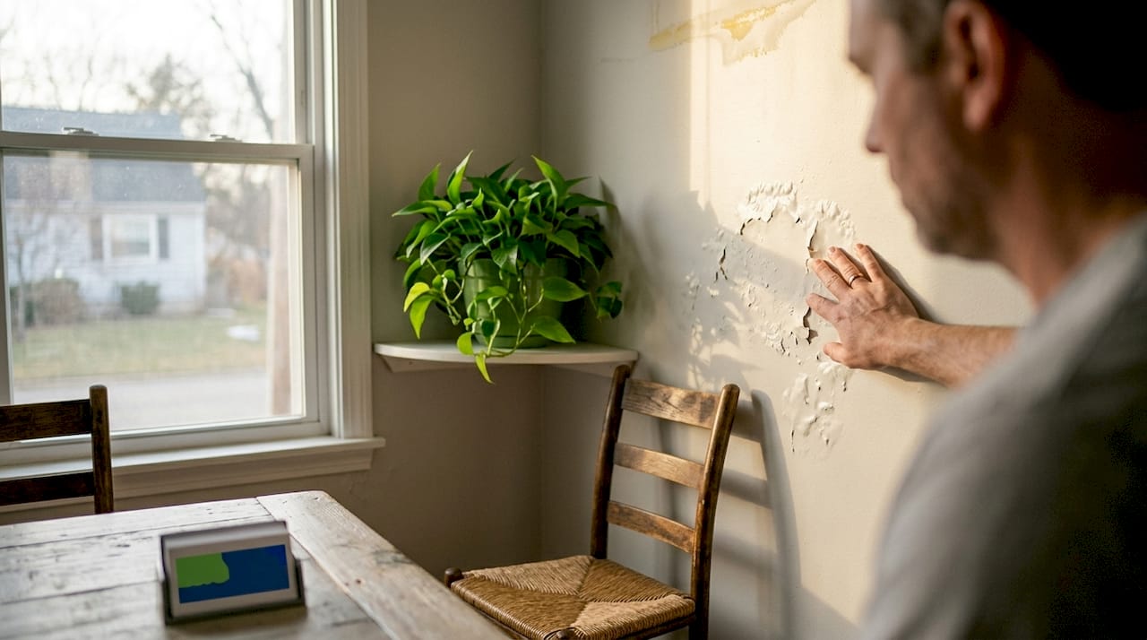 Bubbling paint from hidden water damage