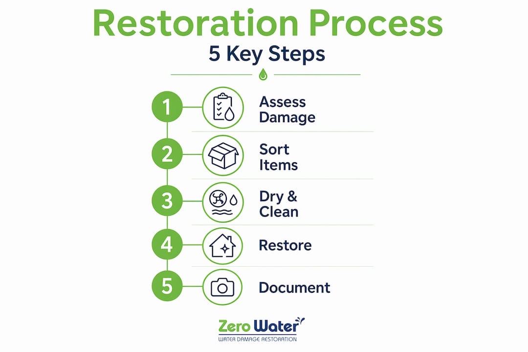 Infographic showing 5 inventory restoration steps