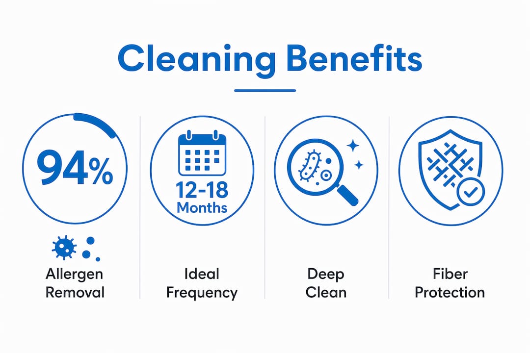 Infographic summarizing key carpet cleaning benefits
